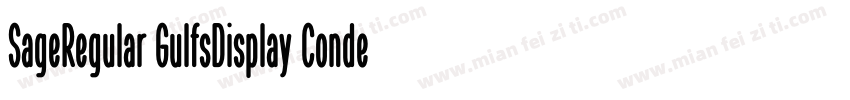 SageRegular GulfsDisplay Condensed字体转换